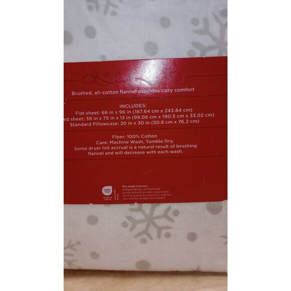 NWT Winter wonderland flannel sheets size twin - Picture 6 of 6